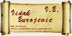 Vidak Burojević vizit kartica